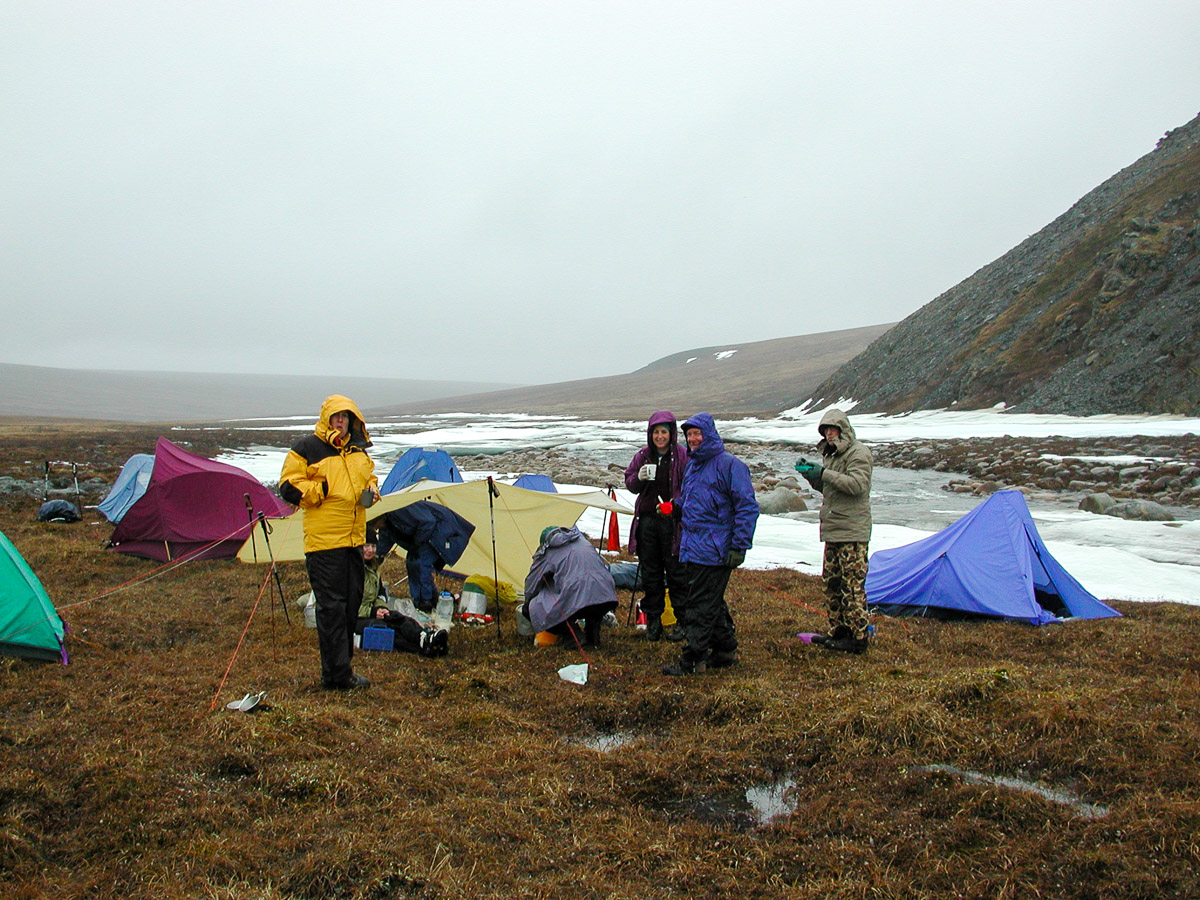 Day 4 - Hike Over Ice and Tussocks Into Fog Camp