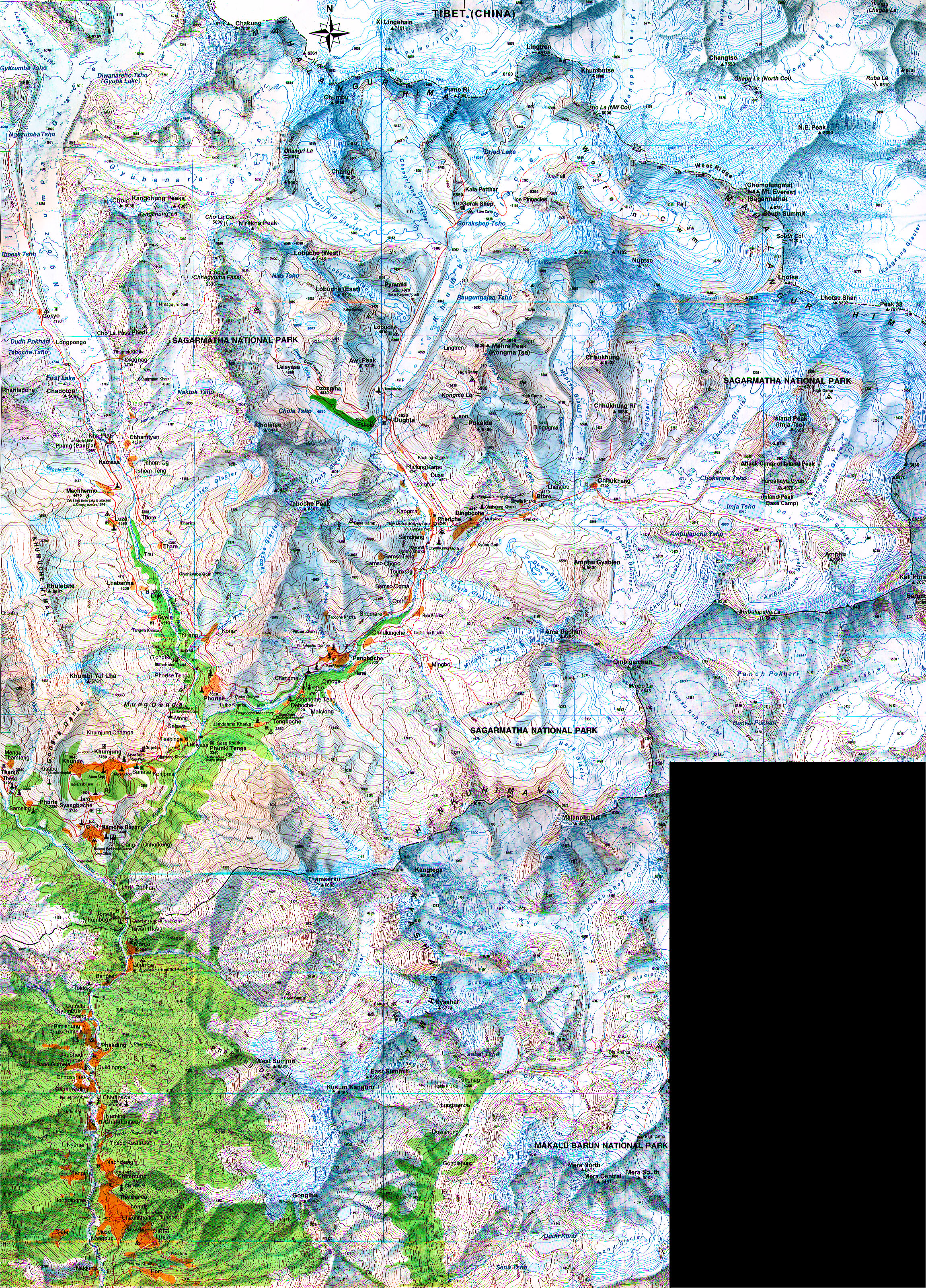 Everest route map